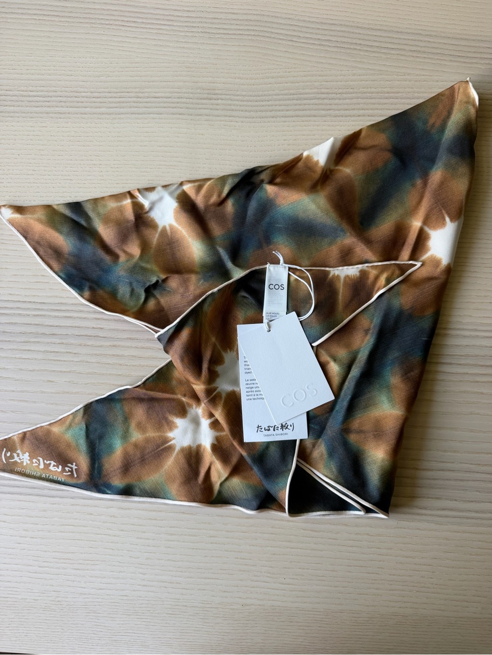 COS × Tabata Shibori Silk Scarf (Limited Edition Collaboration) NWT - Picture 4 of 5